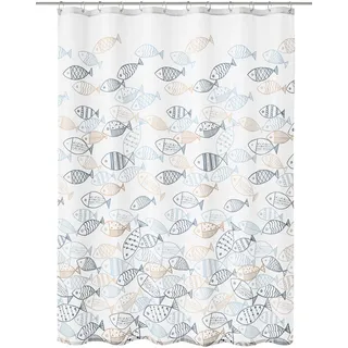 KLEINE WOLKE Duschvorhang Sardinas 180 x 200 cm mehrfarbig
