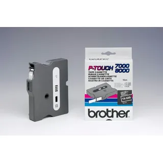Brother P-Touch Band TX-355 weiß auf schwarz 24mm / 15m laminiert