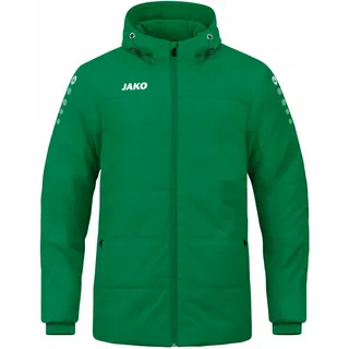 Jako Team Coachjacke mit Kapuze Kinder sportgrün 152