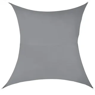 [en.casa] Sonnensegel rechteckig 400 x 200 cm grau