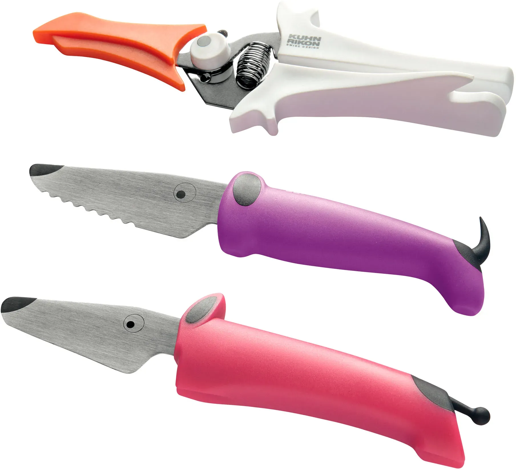 KUHN RIKON kinderkitchen Messerset für Kinder 3-teilig violett-fuchsia