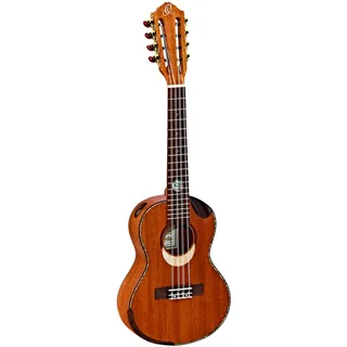Ortega Guitars Ukulele Akustisch – 8 Saiten, 2 Schalllöcher – Custom Built Series – Inklusive Gigbag – Mahagoni, Natur (ECLIPSE-TE8)