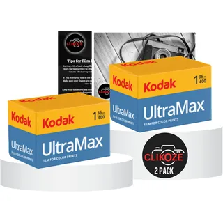 Kodak Ultramax 400 35 mm Filmpaket – 2 x 36 EXP und Fototipps Karte