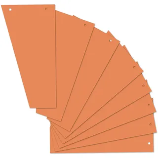 Herlitz Trennstreifen Trapez 12,0 x 23,0 cm Orange 100 Stück