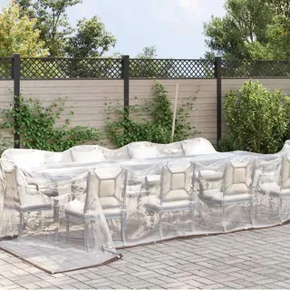 vidaXL Transparente Plane mit Ösen 5x6 m Polyethylen - Transparent