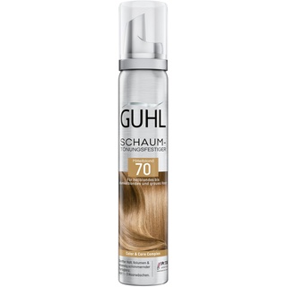 Guhl Schaum-Tönungsfestiger - Farbe 70 - Mittelblond - Für hellblondes bis dunkelblondes und graues Haar - Sanfter Halt, Volumen und Farbglanz - Hält 1 bis 3 Haarwäschen