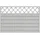 Sichtschutzzaun Element Country 120 x 180 cm grau