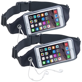2er-Set wasserfeste Sport-Laufgürtel für Smartphones, Touch-Fenster