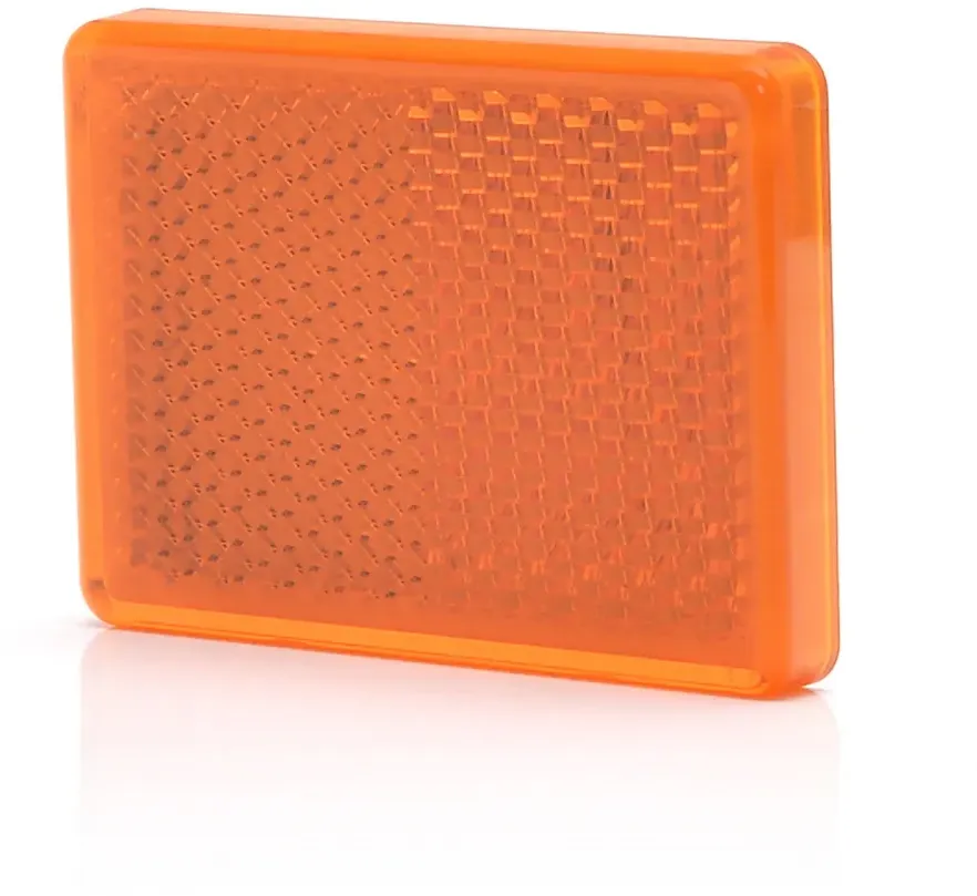 Rückstrahler Reflektor (L/R) Rechteck Orange E20 55mm x 40mm mit Klebeband