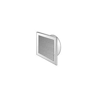 Helios Lüftungsgitter L-G 100, 60302 DN 100 braun mit Anschlussstutzen
