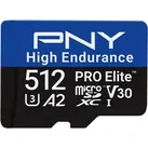 PNY Microsd Pro Elite High (512 GB, microSDXC, U3, UHS-I), Speicherkarte, Schwarz