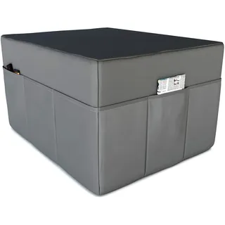 POKAR Husse für 3-teilige Faltmatratze Wasserdicht Camping Matratze Gästematratze Feldbett Klappbett Gästebett Bodenmatratze Schlafmatratze 80 x 195 x 15 cm, Anthrazit