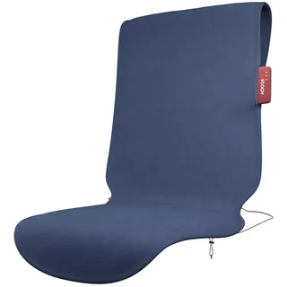 Stoov Heizdecke mit Abschaltautomatik - Kabellose Wärmedecke mit Pro Akku: bis zu 5 Std. Wärme - Elektrische Heizmatte für Stuhl als Sitzauflage & Sitzheizung - Big Hug XL3 Canvas Blau