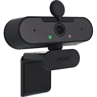 InLine Webcam FullHD 1920x1080/30Hz mit Autofokus, USB-C Anschlusskabel Eingabe / Ausgabe Webcams