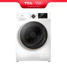 TCL Waschmaschine, 10 kg, Energieeffizienzklasse A mit Smart DD Motor, Bakterien-Eliminierungssystem, Dampfwäsche, Schnellwäsche 15 Min., Kindersicherung, Endzeitvorwahl [Energieklasse A] FP1210WA0