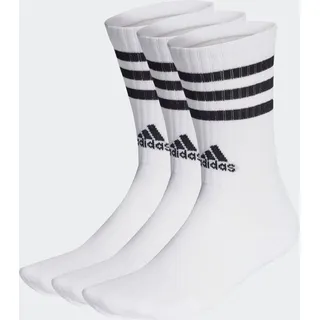 Adidas 3-Streifen Cushioned Crew Socken, 3 Paar White / Black 37-39