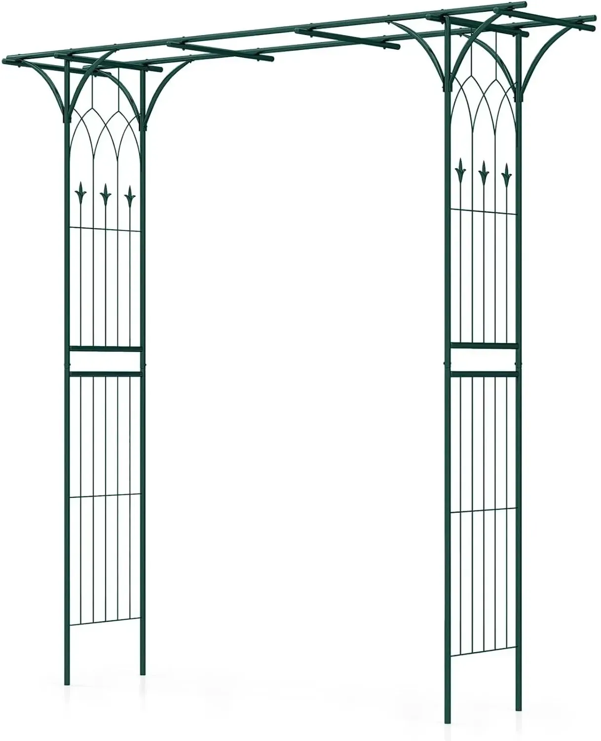 Costway Rosenbogen Metall Torbogen Garten 205x52x205cm Grün