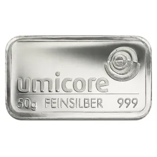 Silberbarren 50 Gramm Umicore