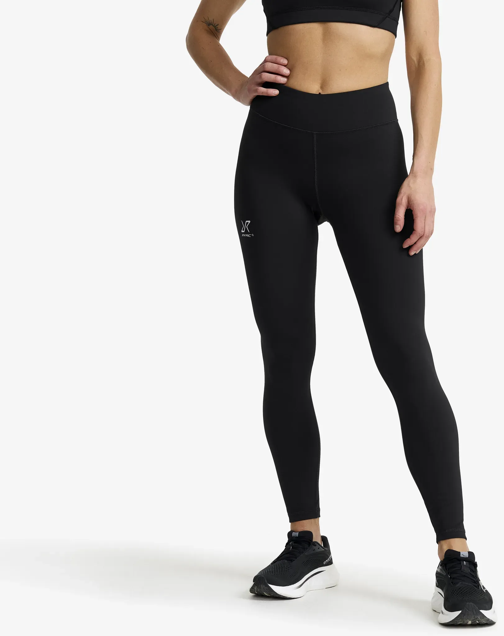 Flow High-waisted Leggings Damen Black, Größe:XL - Outdoor Tights - Schwarz