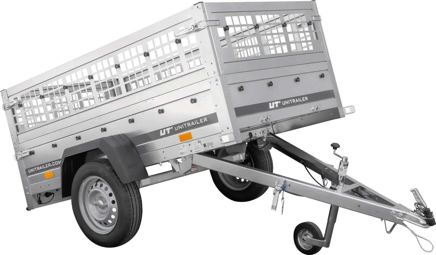 Leichter Anhänger 200x106 UNITRAILER GARDEN 200 KIPP mit Gitterwänden