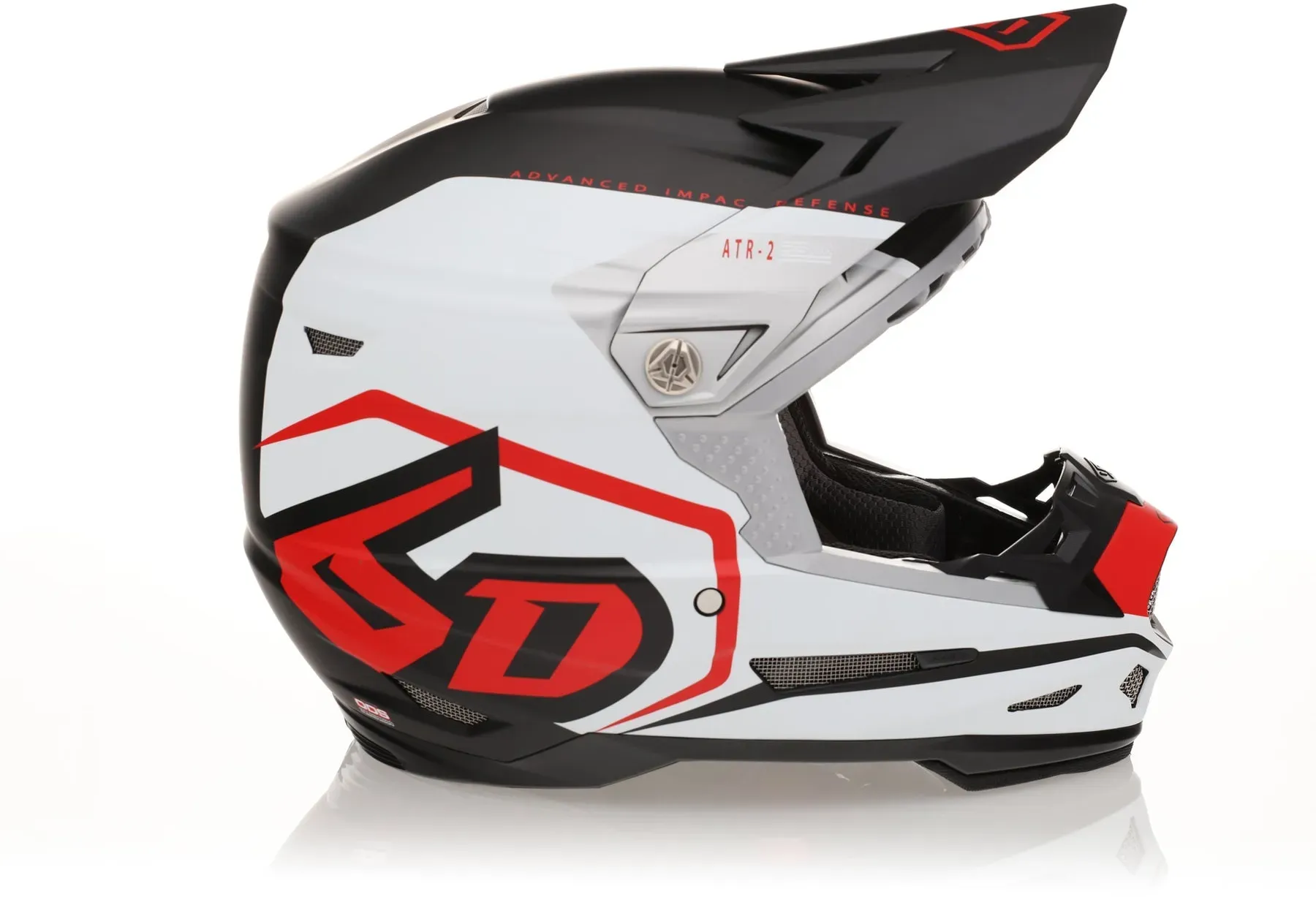 6D ATR-2 Motocrosshelm Delta Rot Weiss - XL