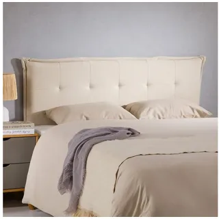 IDIMEX Kopfteil EBEYA, Bettkopfteil 120cm, Headboard, Kopfteil gesteppt mit Stoffbezug beige