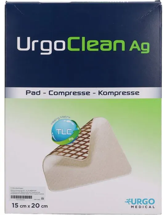 URGOCLEAN Ag Kompressen 15x20 cm steril 5 St.