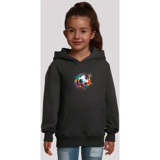 F4NT4STIC Kapuzenpullover "Fußball Bunt Splash", Jungen, Gr. 122/128, schwarz, Obermaterial: 65% Baumwolle, 35% Polyester, relaxed fit, Pullover, Premium Qualität