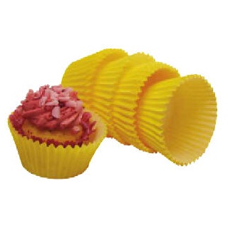 Muffinkapseln geriffelt, gelb