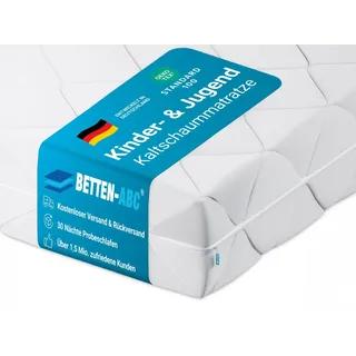 Betten-ABC Kidz – Kinder- und Jugendmatratze mit waschbarem Bezug, Gesamthöhe ca. 14 cm