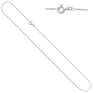 JOBO Goldkette, Panzerkette 333 Weißgold 42 cm 1,3 mm silberfarben