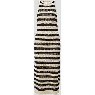S.Oliver - Langes Strickkleid mit Musterstruktur, Damen, beige|schwarz, 46