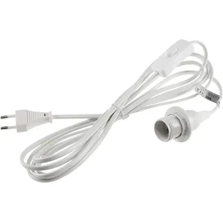 ChiliTec E27 Lampenfassung mit Schalter, 3,4m Kabel, Montagering