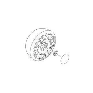 Hansgrohe Strahlkörper Bodyvette Seitenbrause 97471000 chrom mit Strahlscheibe hellgrau