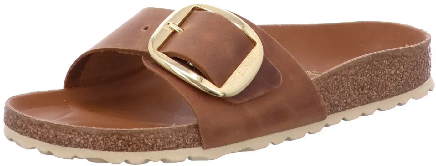 Birkenstock Madrid Big Buckle Nubukleder geölt schmal cognac 41