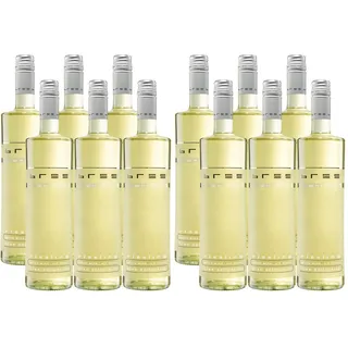 Bree Riesling Qualitätswein Weißwein feinherb - Besonderes Flaschendesign, Aromen von Pfirsich und Quitte, feiner Mineralik, aus Deutschland, 6 x 0.75 L (Packung mit 2)