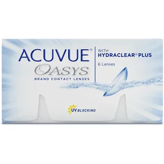 Acuvue Johnson – Johnson ACUVUE OASYS 2-Wochen-Kontaktlinsen für Tag und Nacht mit 6.50 dpt und BC 8.4 UV Schutz, Austrocknungsschutz und extrem Komfortables Tragegefühl – 6 Linsen