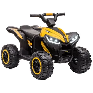 Homcom Kinder Quad Elektro 12V Kinderquad mit Vorwärts-, Rückwärtsfunktion, Musik, USB-Anschluss, Hupe, LED-Scheinwerfer 3-6km/h Elektro-Quad für Kinder Quad MP3-Musikplayer