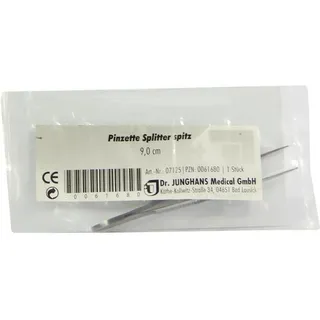 Dr. Junghans Pinzette Splitter spitz 9 cm