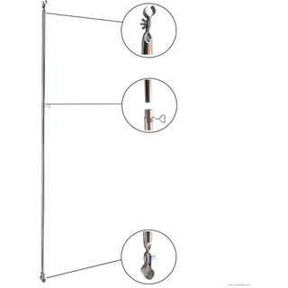 Piper Dachauflagestange Stahl 22 mm 80-120 cm