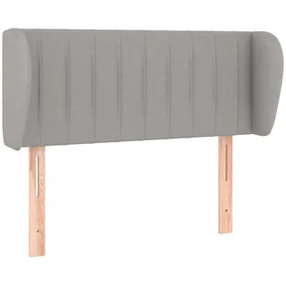vidaXL Kopfteil mit Ohren Hellgrau 103x23x78/88 cm Stoff