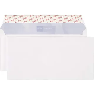 ELCO Briefumschläge Premium DIN lang+ ohne Fenster hochweiß haftklebend 500 St.
