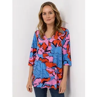 KIM & CO. Tunika, 3/4-Arm Brazil Knit Jersey Knopf-Detail figurumspielend