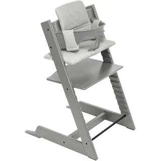 Stokke Tripp Trapp Bundle Treppenhochstuhl inkl. Babyset und Kissen grau
