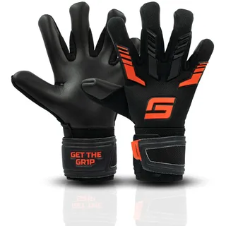 GRIPMODE Torwarthandschuhe Kinder mit Fingersave Junior Red 2.0 - Torhüter Handschuhe mit einzeln entnehmbarem Fingerschutz - Fußball Torwarthandschuhe mit Belag aus Latex für Guten Grip - Größe 4