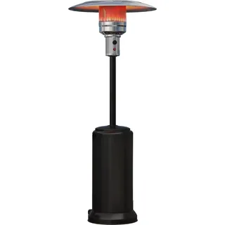 GGM Moebel ABBEY | Gasheizstrahler | 2,2m | Schwarz | 12kW | Heizpilz, Terrassenheizstrahler, Terrassenheizer, Heizstrahler Gas