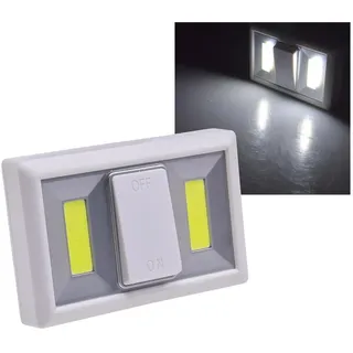 ChiliTec LED Wand Magnet Klebeleuchte mit Schalter 240lm weiß 6000k Batteriebetrieb 4xAAA kabellos Leuchte für Flur Kinderzimmer Wohnwagen Camper