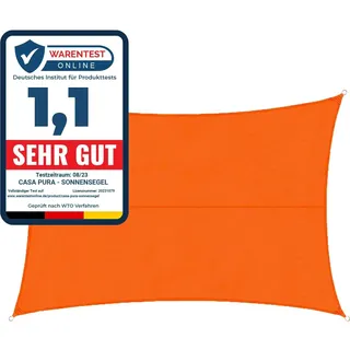 casa pura Wasserabweisendes Sonnensegel Orange