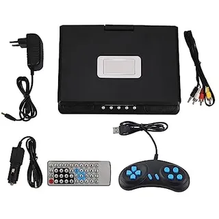 cigemay Drehbarer DVD-Video-Player, tragbares 9-Zoll-LCD-Breitbildspiel SD USB AV-CD-VCD, 270-Grad-Drehung, TV-Funktion, 800 x 480, mehrsprachig(Mich)