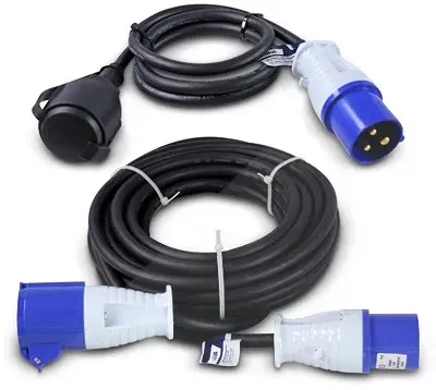 Enva CEE Adapter-Stecker CEE auf Schuko + CEE Verlängerungskabel 10m [Hersteller-Nr. 41108576]